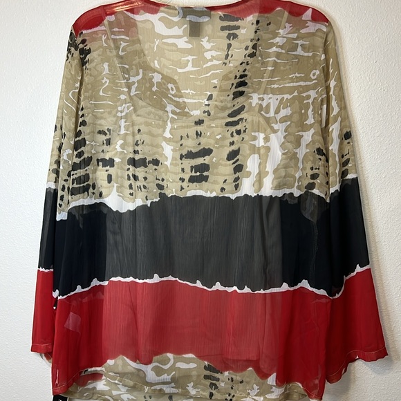 STYLE & Co Semi Sheer Embroidered NEW Tunic & Tank Top Boho Artsy Lagenlook 2X - Picture 4 of 17